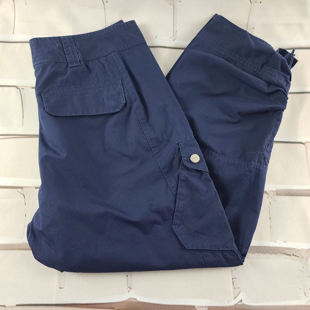 L/RL Ralph Lauren Active Cropped Cargo Utility Pants Blue Wmn's 10